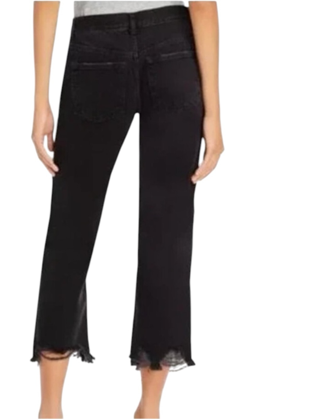 We The Free Maggie Mid-Rise Distressed Crop Jeans - Black - Picture 2 of 10
